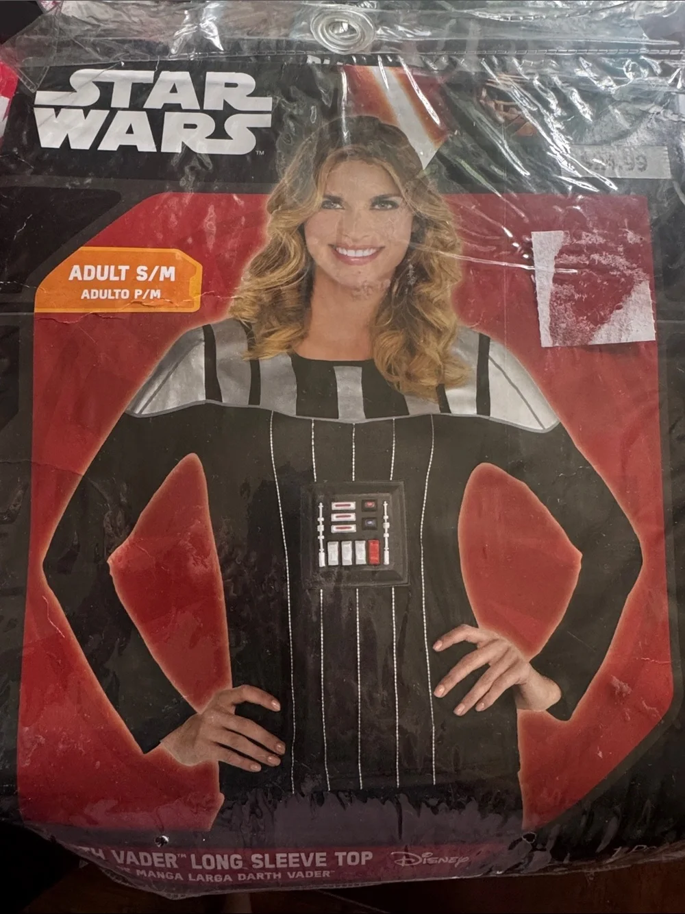Star Wars Darth Vader Black and Silver Long-Sleeve Costume Top